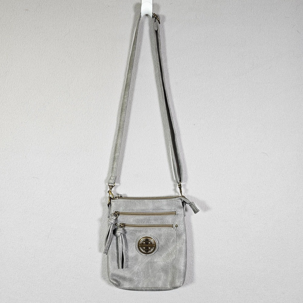 Stone Mountain USA‎ LLC Gray Crossbody Bag Purse Small Triple Zip Travel